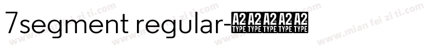 7segment regular字体转换